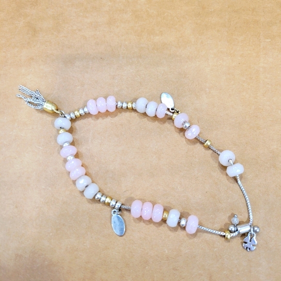 Lucky Brand Rose Quartz Toggle Slider Bracelet - Picture 2 of 2